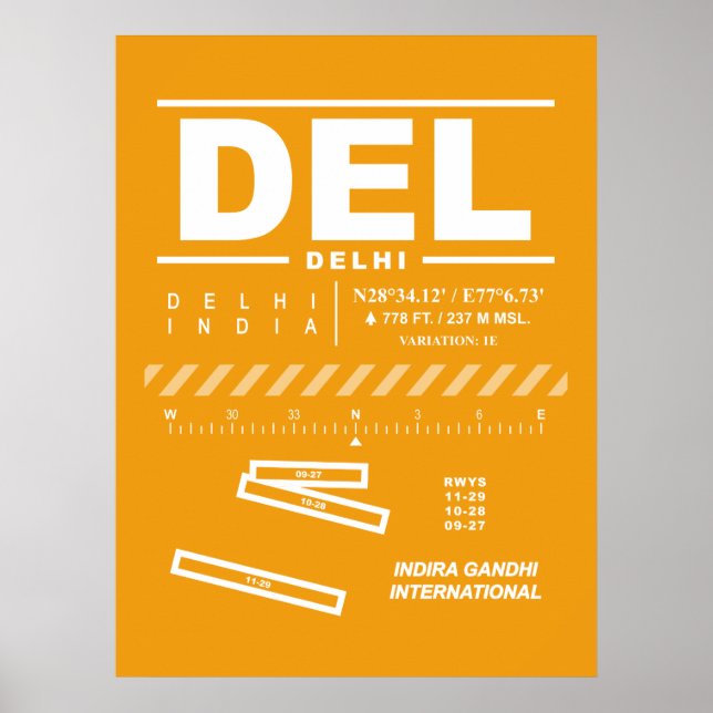 Indira Gandhi International Airport DEL Poster (Front)