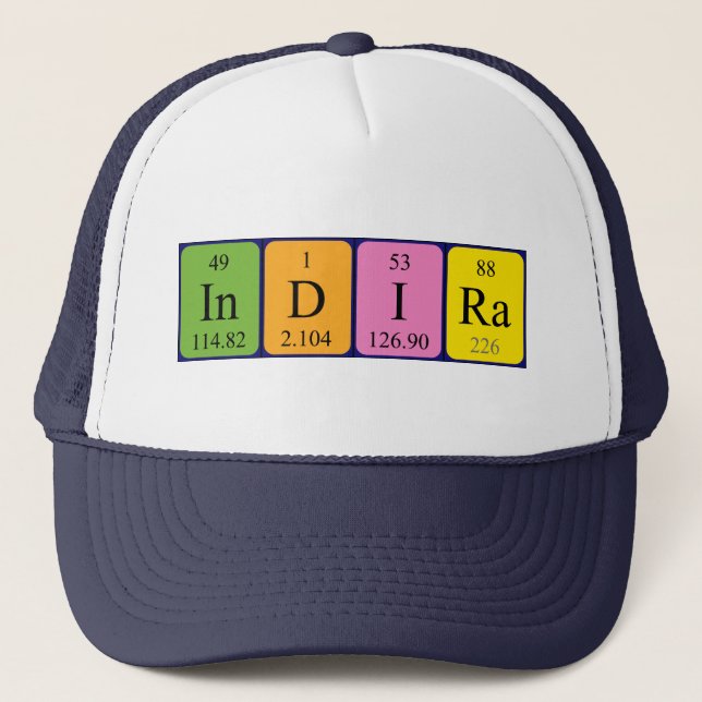 Indira periodic table name hat (Front)