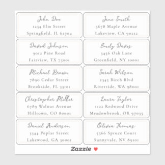Individual address labels