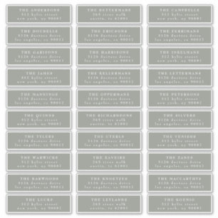 Individual Classic Sage Green White Guest Address