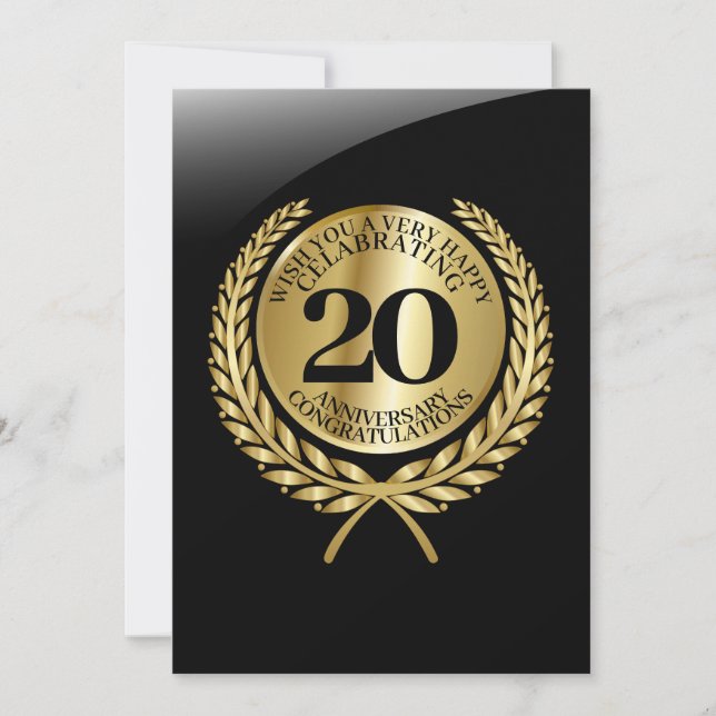 Individual congratulations card on the anniversary (Front)