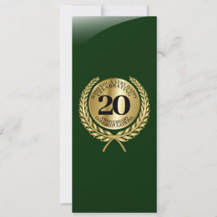 Individual congratulations card on the anniversary