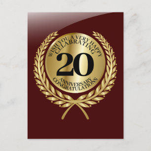 Individual congratulations card on the anniversary