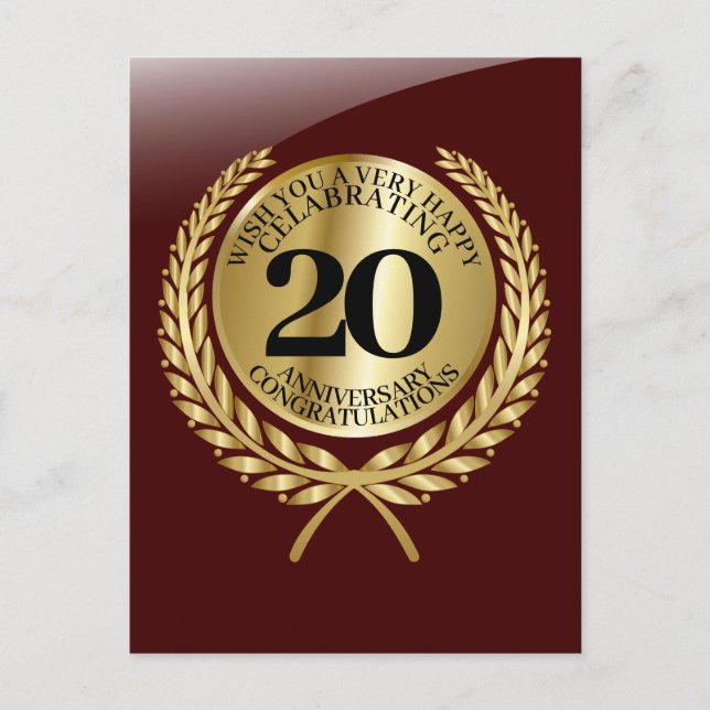Individual congratulations card on the anniversary (Front)