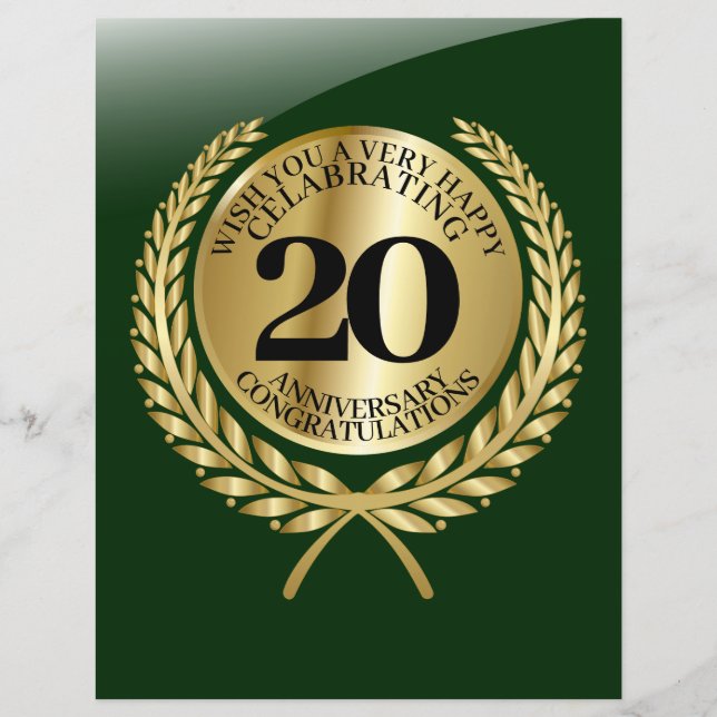 Individual congratulations card on the anniversary (Front)