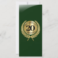 Individual congratulations card on the anniversary