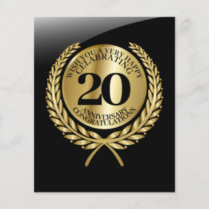 Individual congratulations card on the anniversary