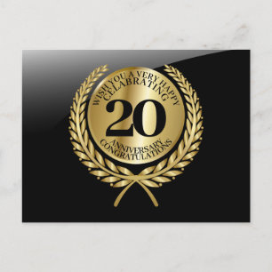 Individual congratulations card on the anniversary