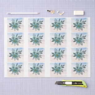 Individual Floral Coastal Backgrounds Decoupage  Tissue Paper