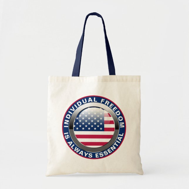 Individual Freedom round tote Bag (Front)