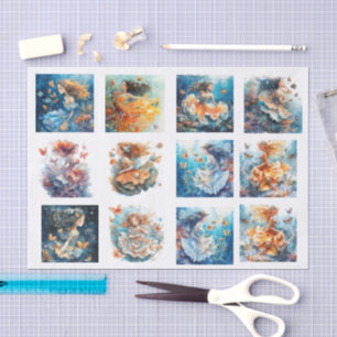 Individual Girls of The Sea Decoupage Tissue Paper