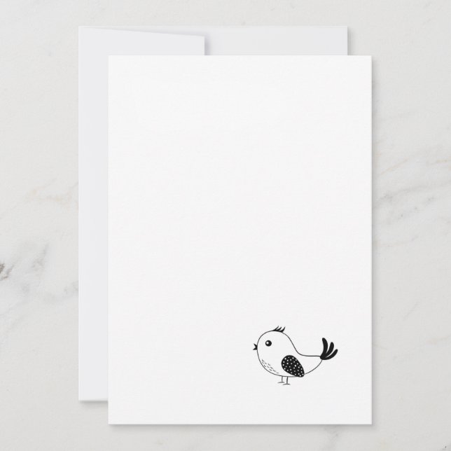 Individual Little bird Invitation (Front)