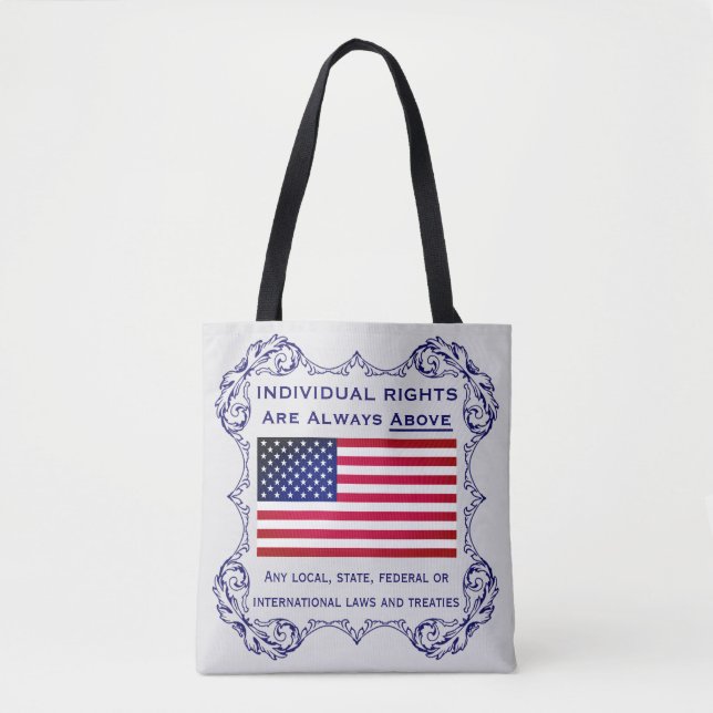 Individual Rights (grey) Tote Bag (Front)