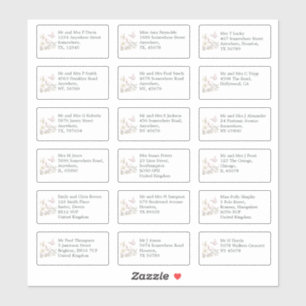 Individual Wedding Guest Name Addresses Magnolias