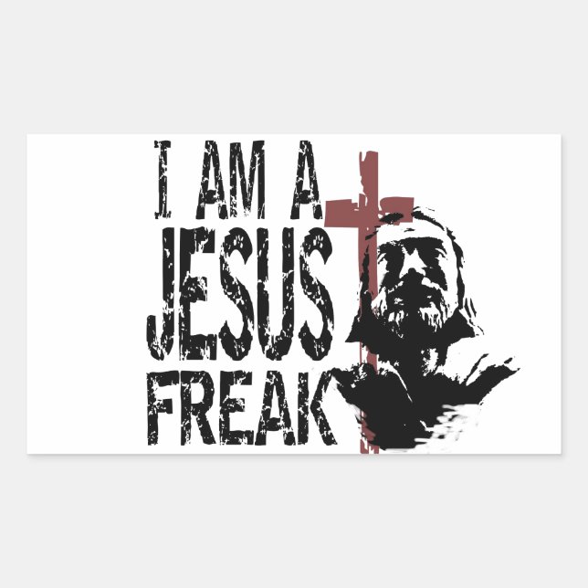 Individuality - I am a Jesus Freak Rectangular Sticker (Front)