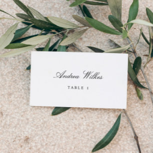 Individually Personalised Wedding Place Cards Flat
