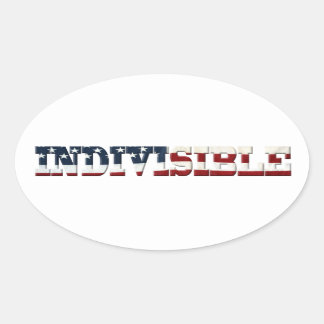 INDIVISIBLE flag Oval Sticker