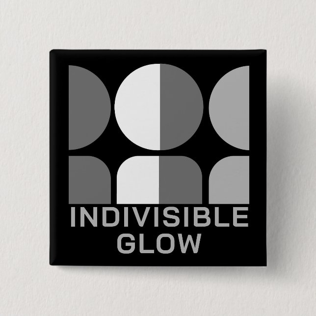 Indivisible GLOW Group Grey  15 Cm Square Badge (Front)