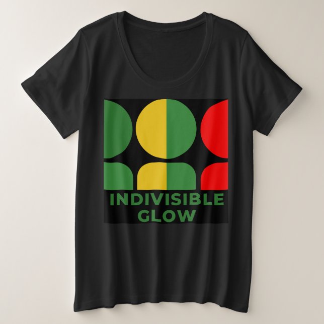 Indivisible GLOW JUNETEENTH PLUS Size T-Shirt (Design Front)