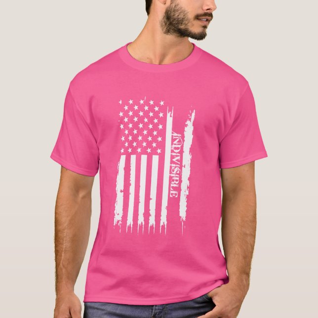 Indivisible United States Distressed w US Flag T-Shirt (Front)