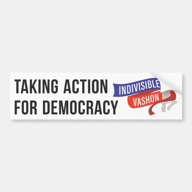 Indivisible Vashon bumper sticker (Front)