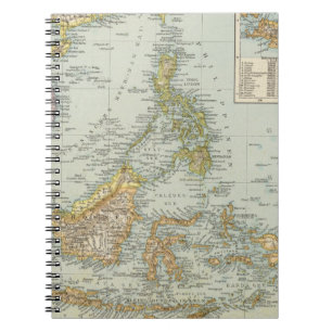 Indo china and Malaysian Archipelago Spiral Notebook