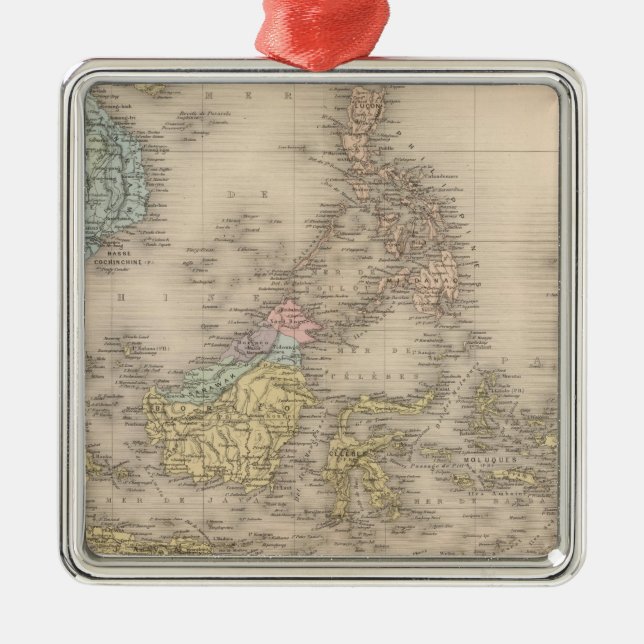 Indochina archipelago of Asia Metal Tree Decoration (Front)