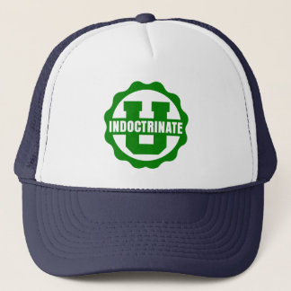 "Indoctrinate U" Navy Blue and White Trucker Hat