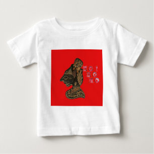 Indonesi Shadow Puppet Hohoho Design on Red canvas Baby T-Shirt