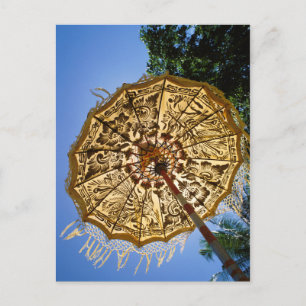 Indonesia, Bali   Temple Umbrella Postcard