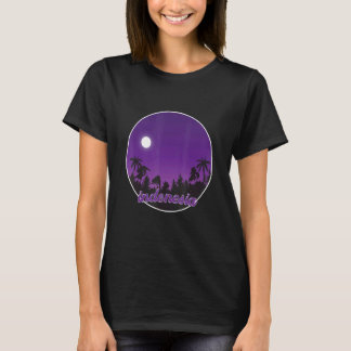 Indonesia By Night With Palms T-Shirt