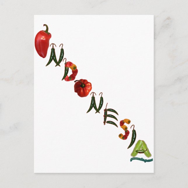 Indonesia Chilli Peppers Postcard (Front)