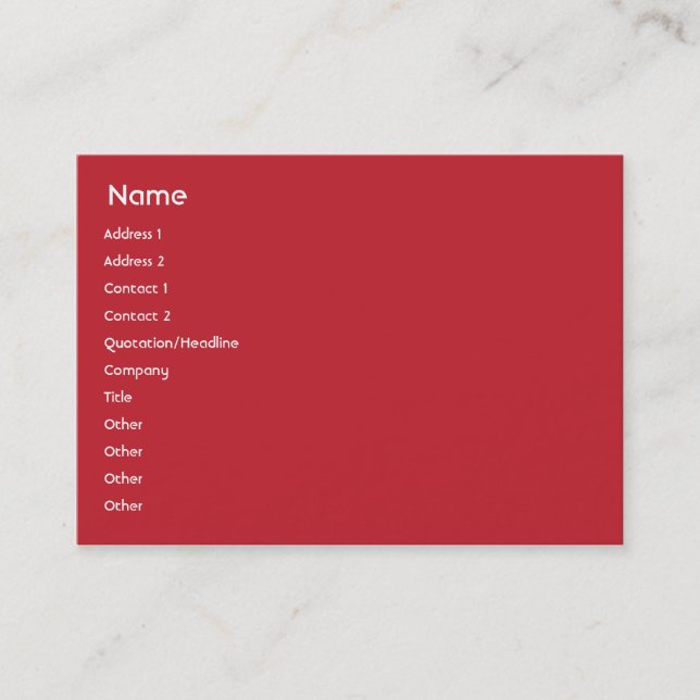 Indonesia - Chubby Business Card (Front)