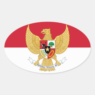 indonesia emblem oval sticker