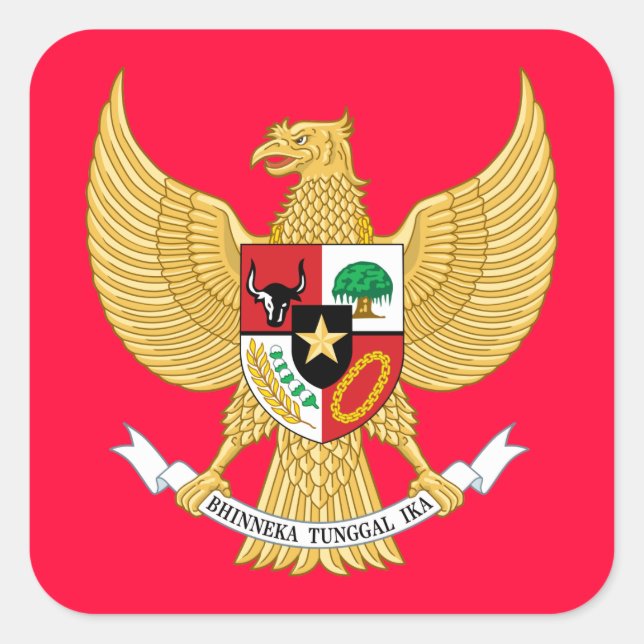 indonesia emblem square sticker (Front)