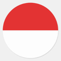 Indonesia Fisheye Flag Sticker