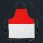 Indonesia Flag Apron<br><div class="desc">Patriotic flag of Indonesia.</div>