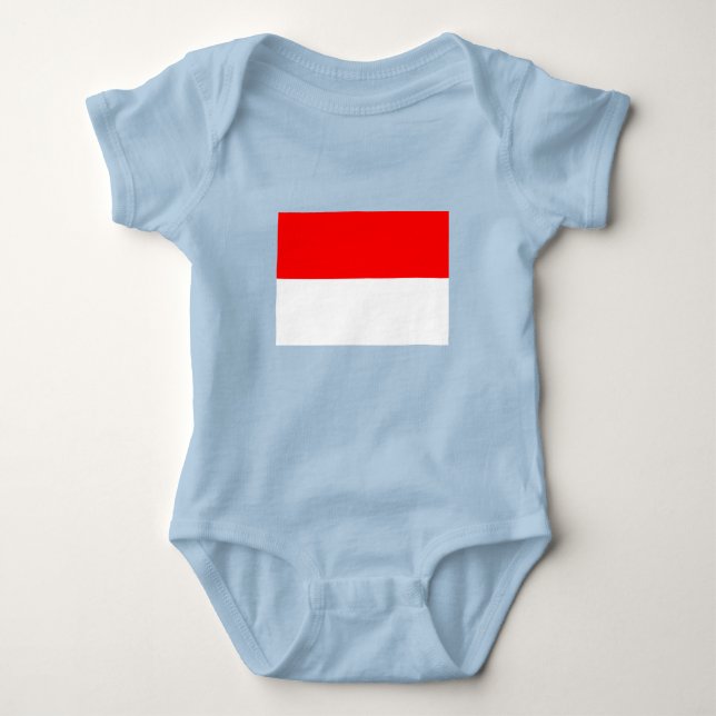 Indonesia Flag Baby Bodysuit (Front)
