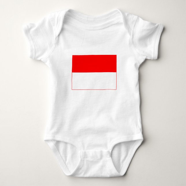 Indonesia Flag Baby Bodysuit (Front)