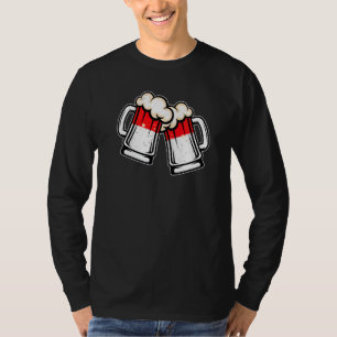 Indonesia Flag Beer Mug Cool Indonesian Beer T-Shirt