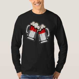 Indonesia Flag Beer Mug Cool Indonesian Beer T-Shirt
