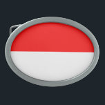 Indonesia Flag Belt Buckle<br><div class="desc">Patriotic flag of Indonesia.</div>