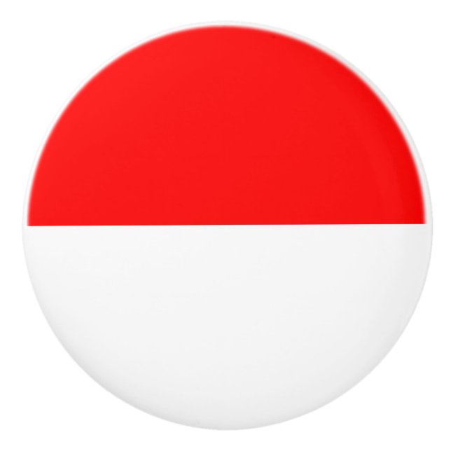 Indonesia Flag Ceramic Knob (Front)