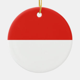 Indonesia flag ceramic tree decoration