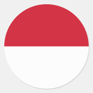 Indonesia flag  classic round sticker