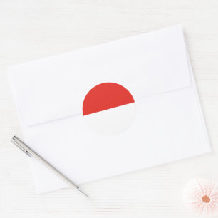 Indonesia flag classic round sticker