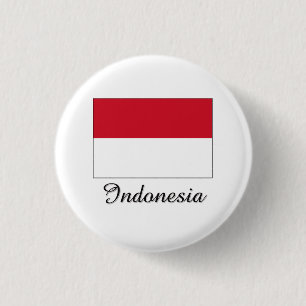 Indonesia Flag Design 3 Cm Round Badge