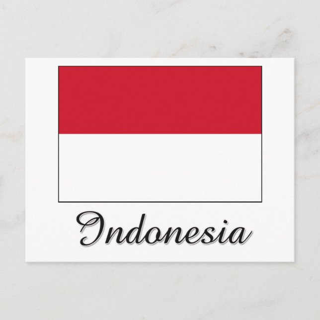 Indonesia Flag Design Postcard (Front)