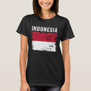 Indonesia Flag Distressed  Men Women Kids  Indones T-Shirt