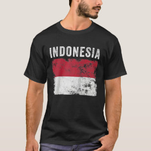 Indonesia Flag Distressed Men Women Kids Indonesia T-Shirt